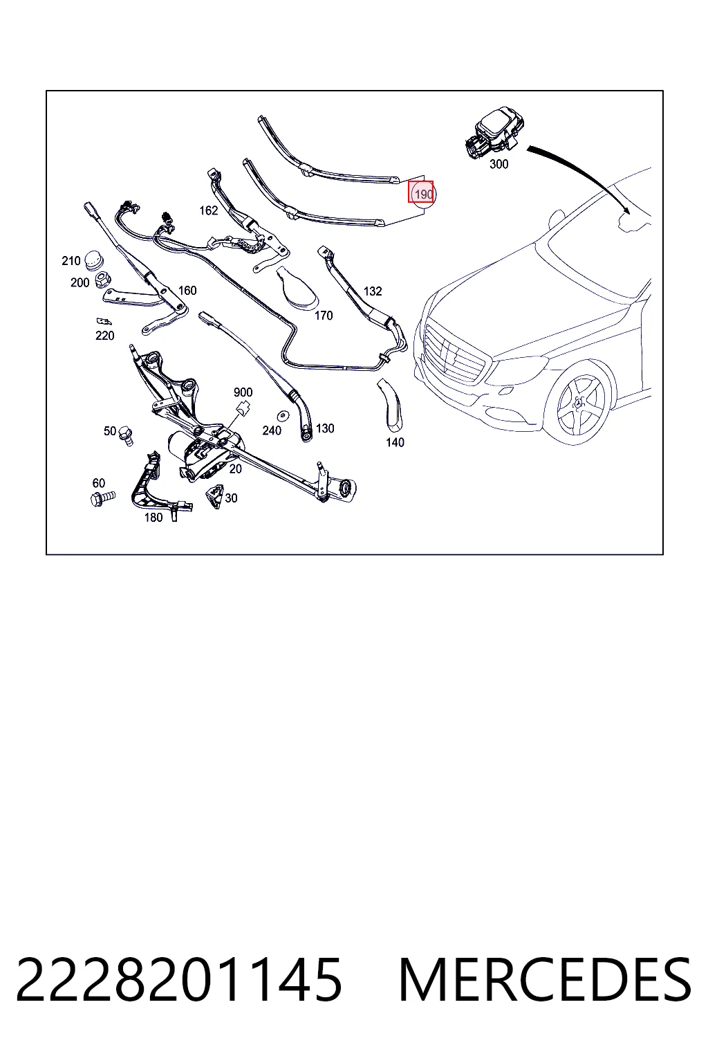 2228201145 Mercedes Щетки лобового стекла