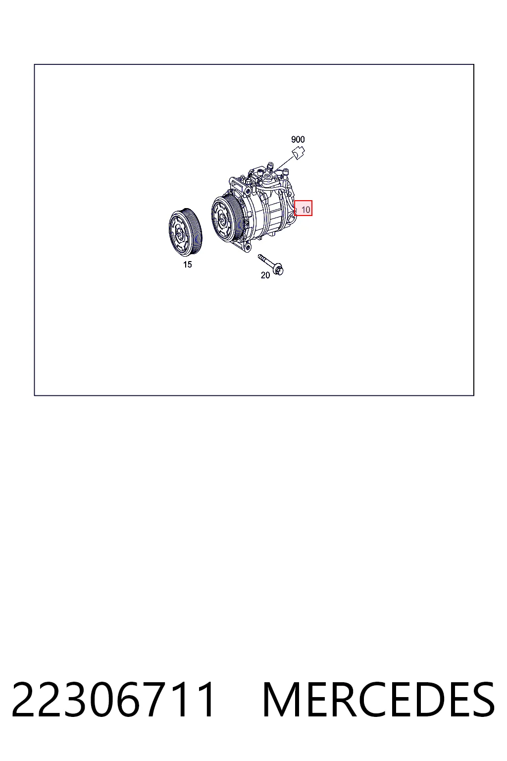 22306711 Mercedes Компрессор хладагента