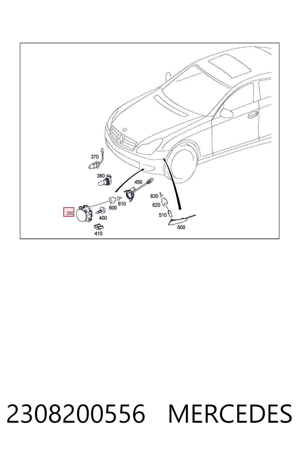  Противотуманки Mercedes ML/GLE 