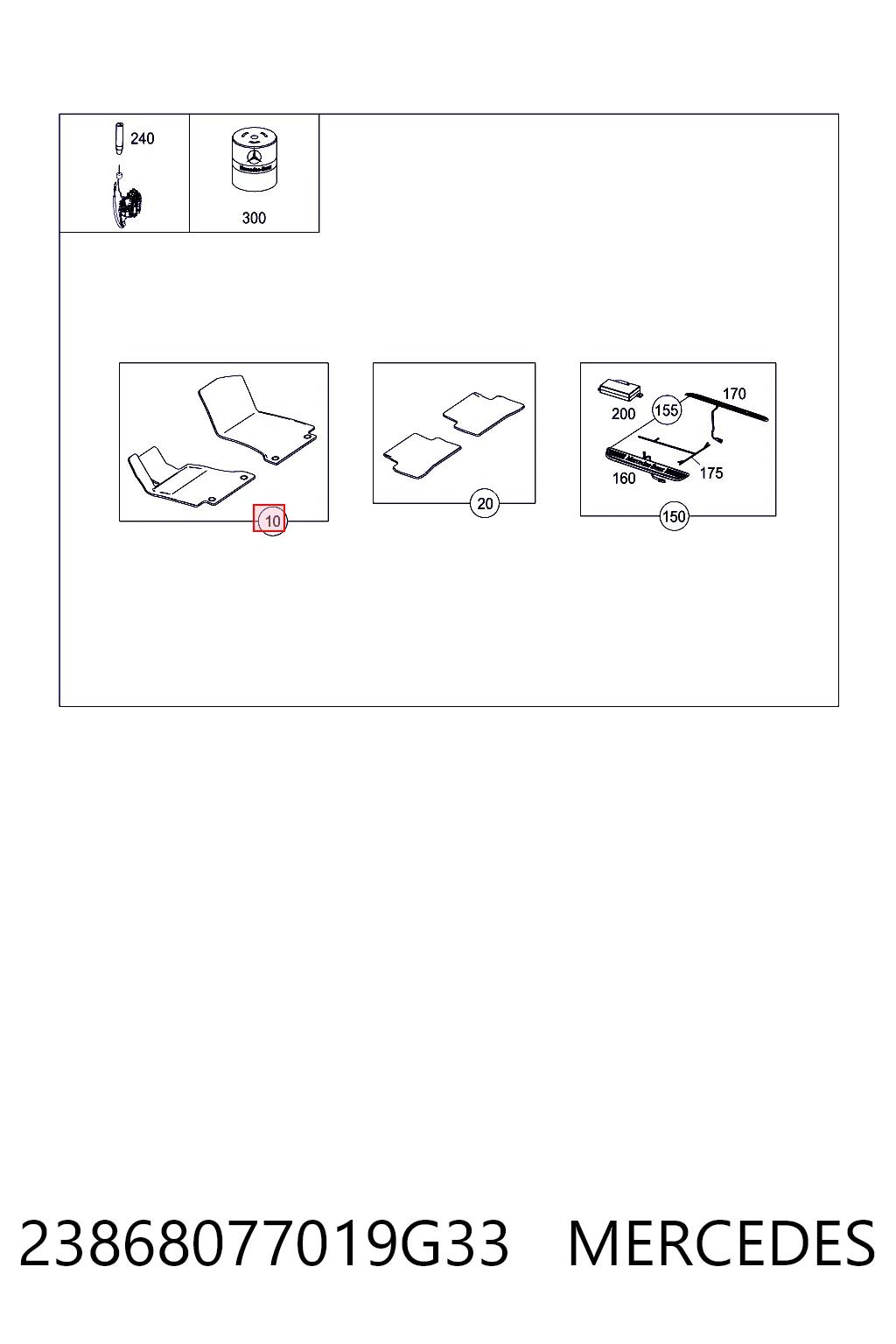 23868077019G33 Mercedes Автоковрики