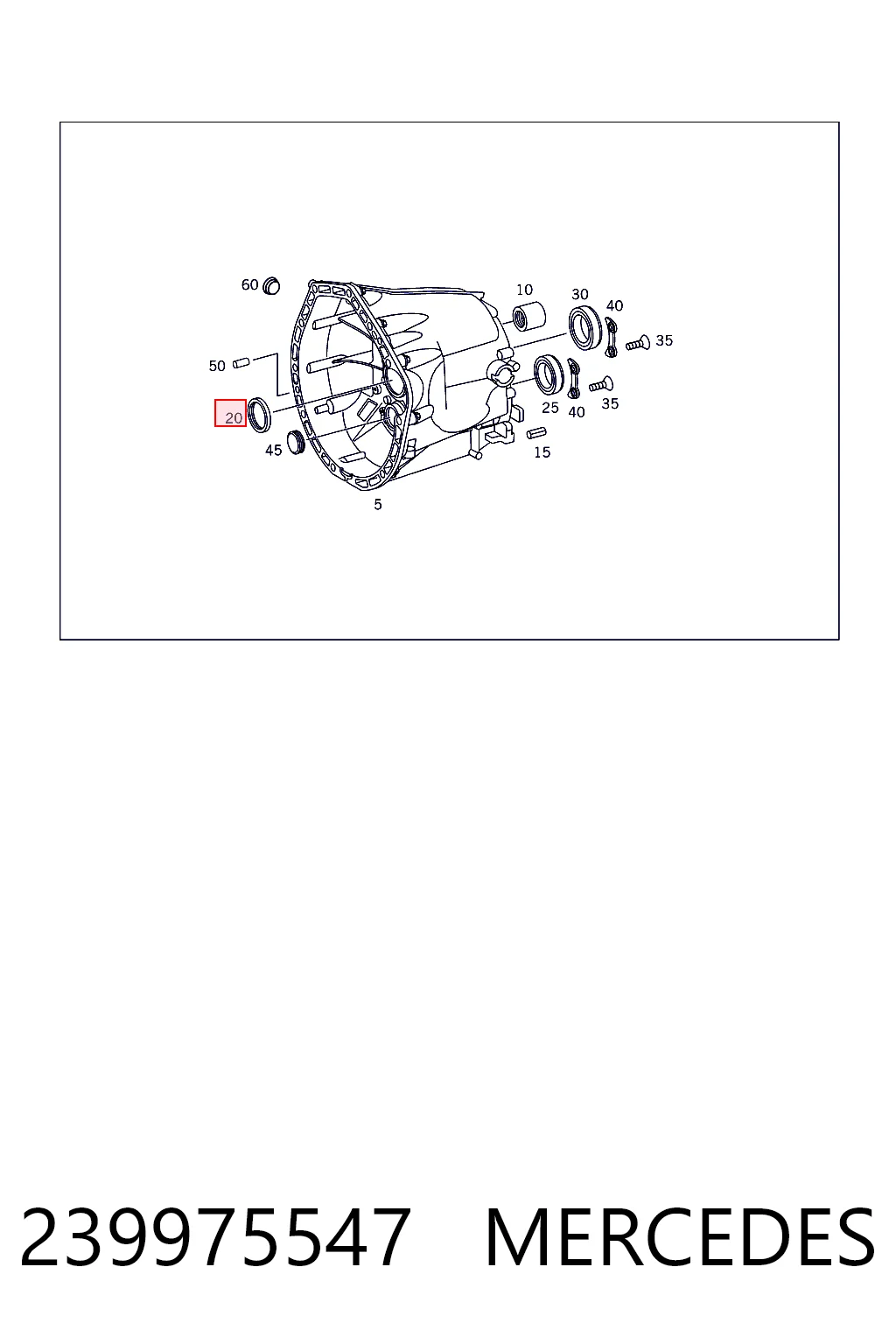 239975547 Mercedes Сальник АКПП/КПП входного/первичного вала