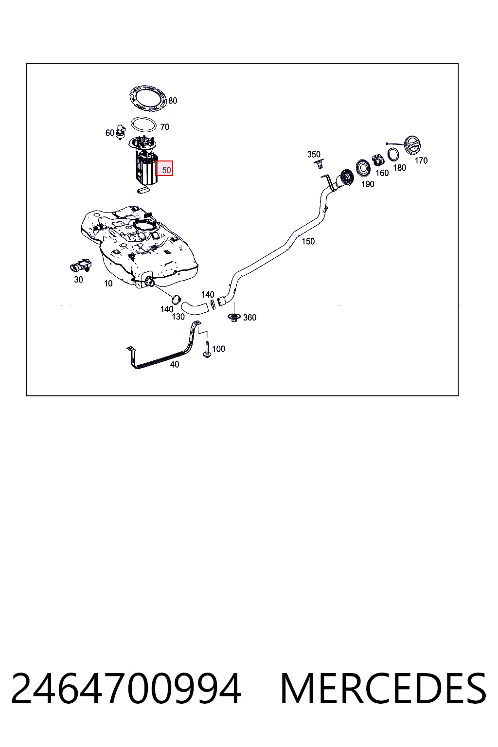 2464700994 Mercedes Электробензонасос
