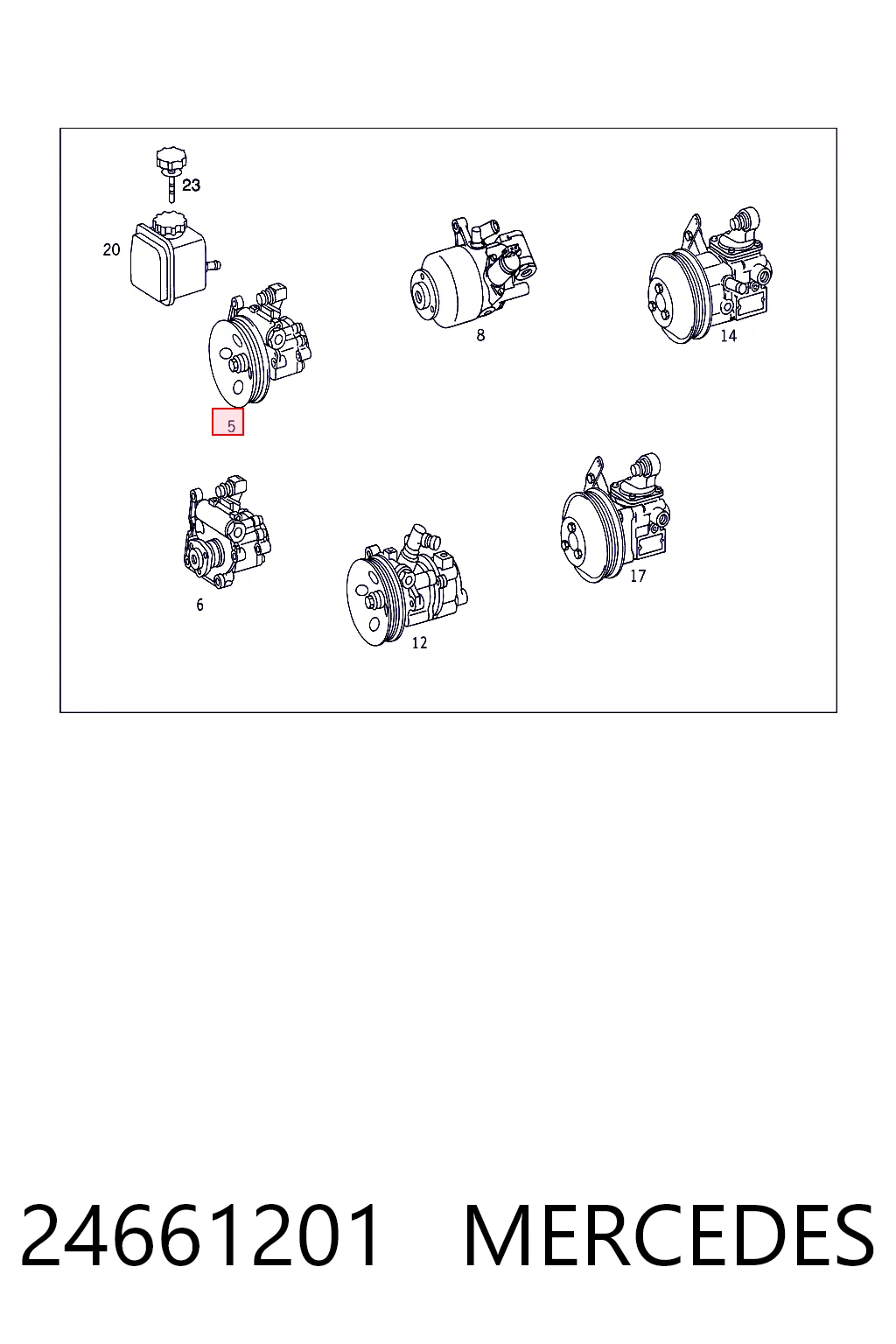 24661201 Mercedes ГУР руля