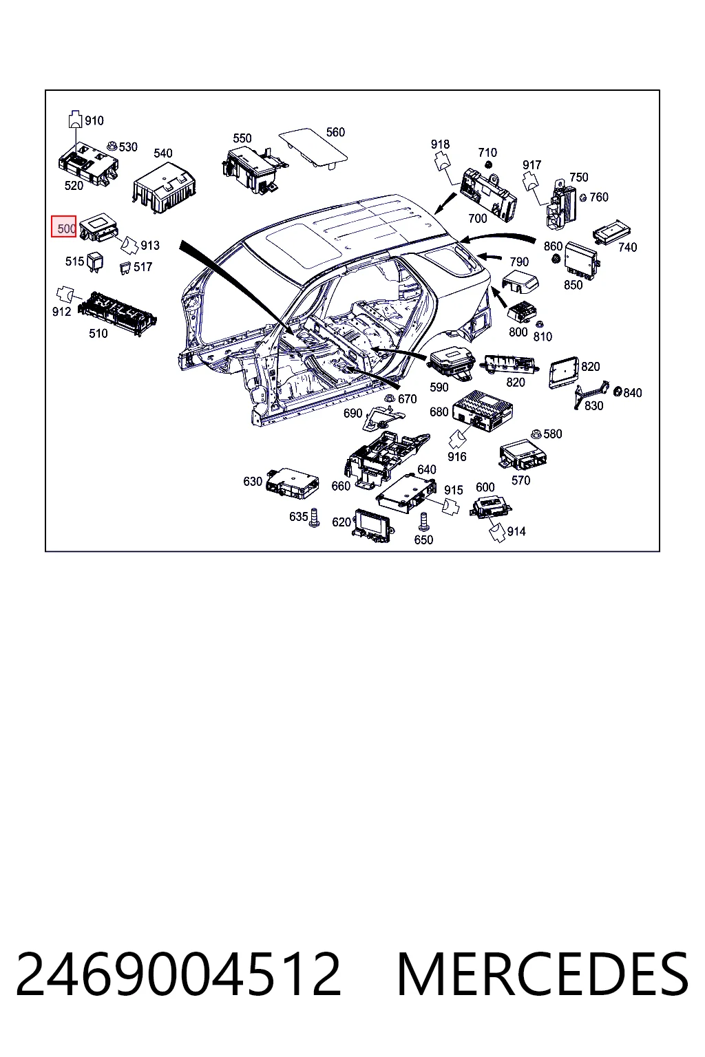 2469004512 Mercedes Модуль управления стояночного тормоза