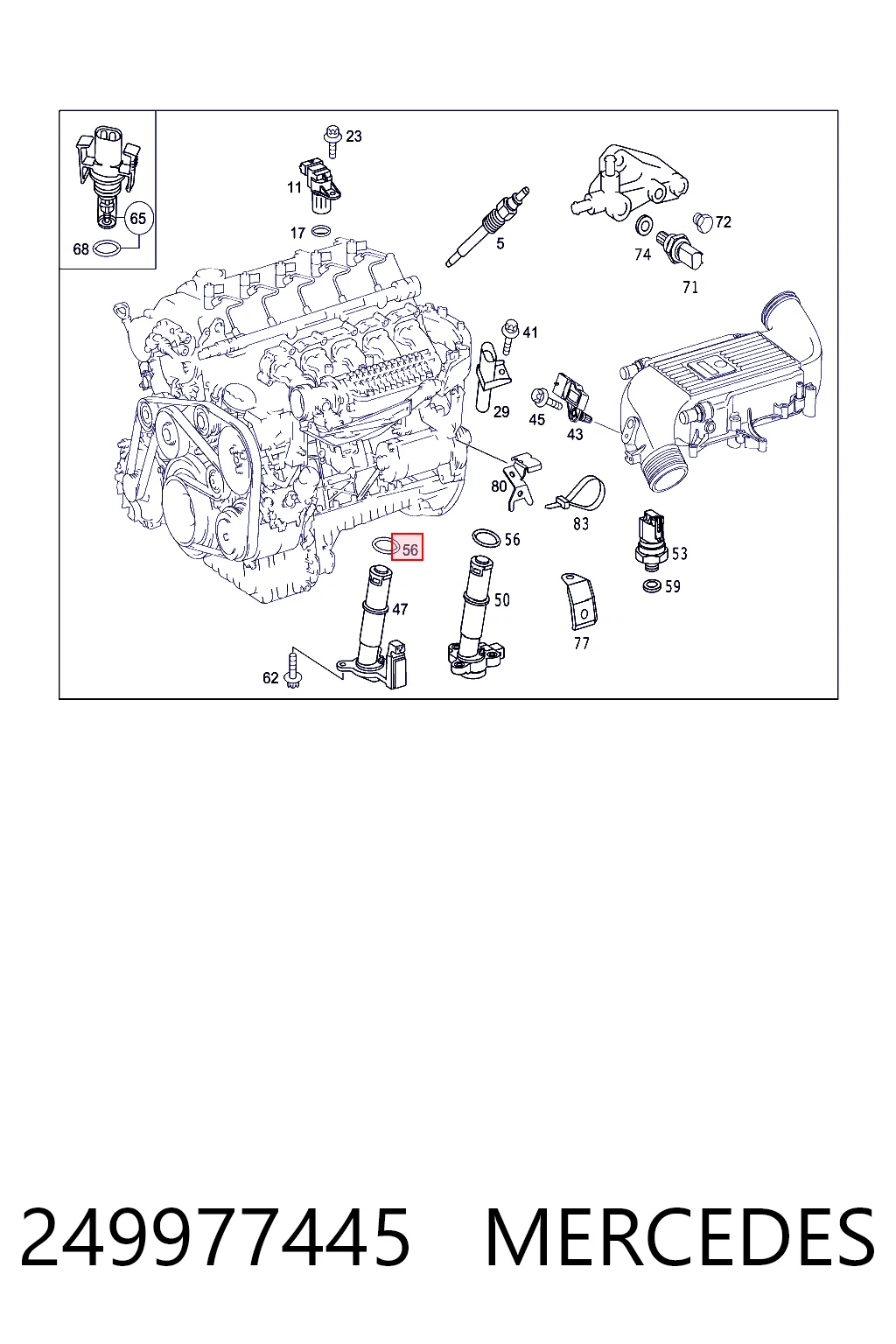 249977445 Mercedes Кольцо уплотнительное датчика уровня масла