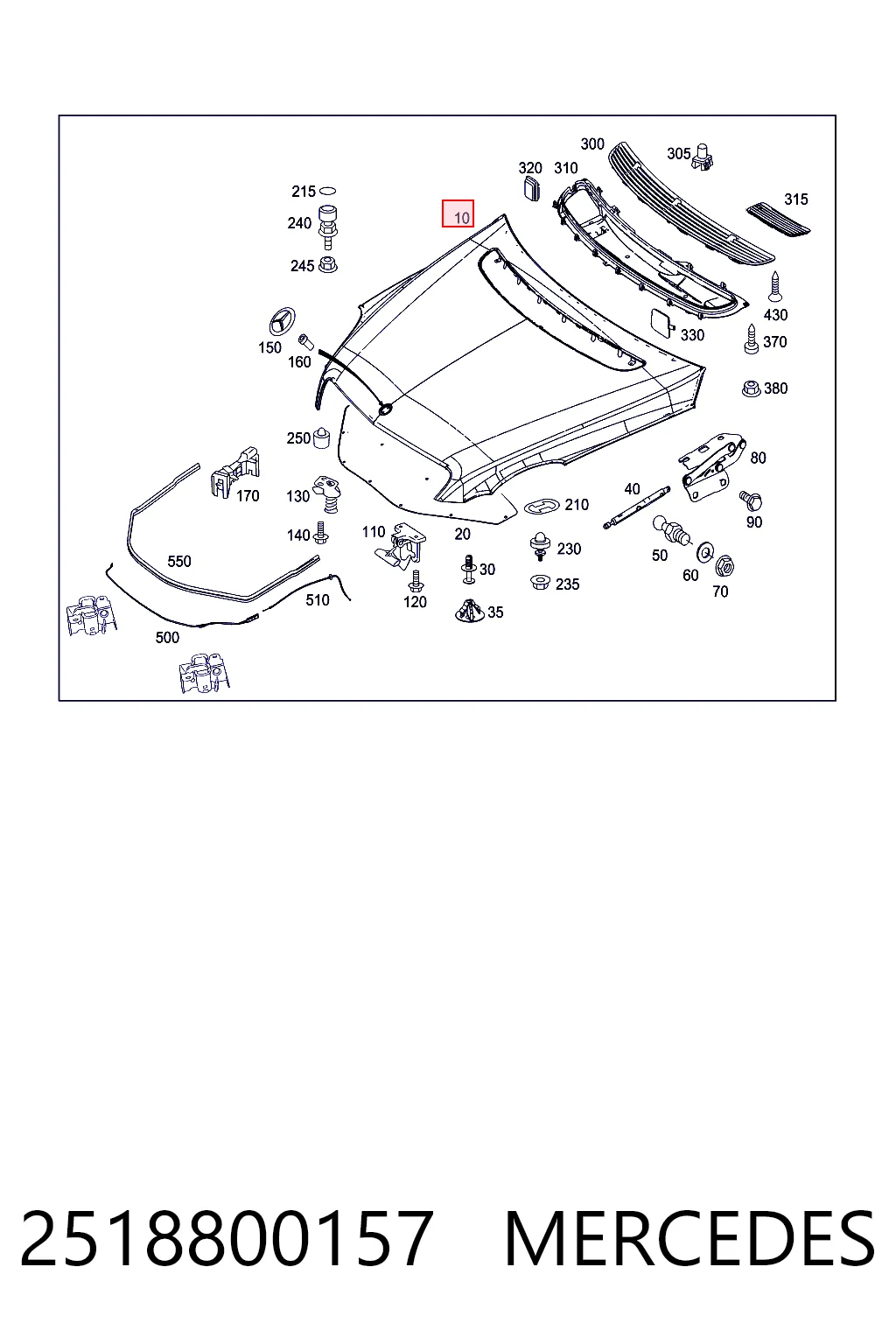 Капот на Mercedes R  W251