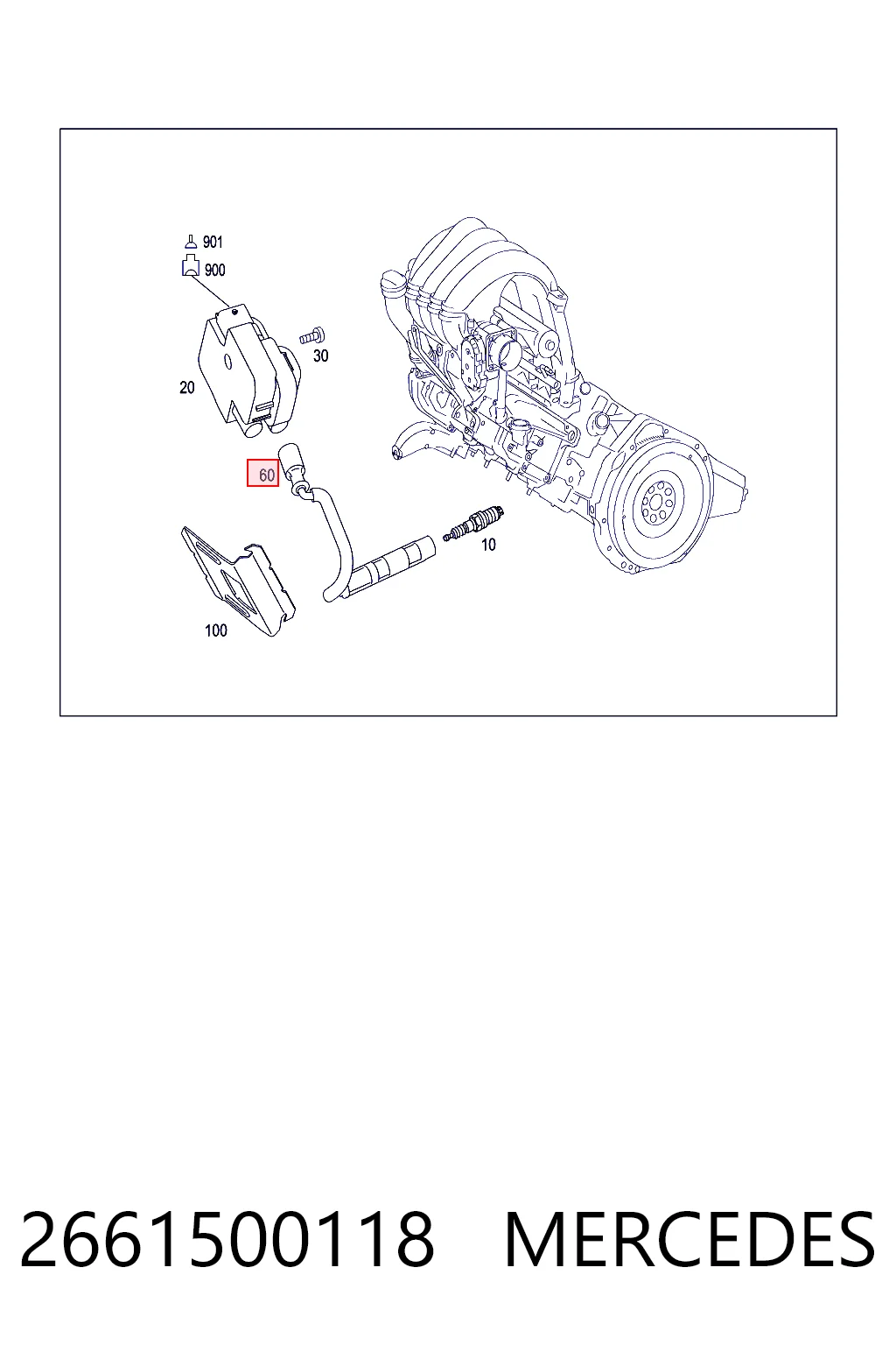 2661500118 Mercedes Провода высоковольтные