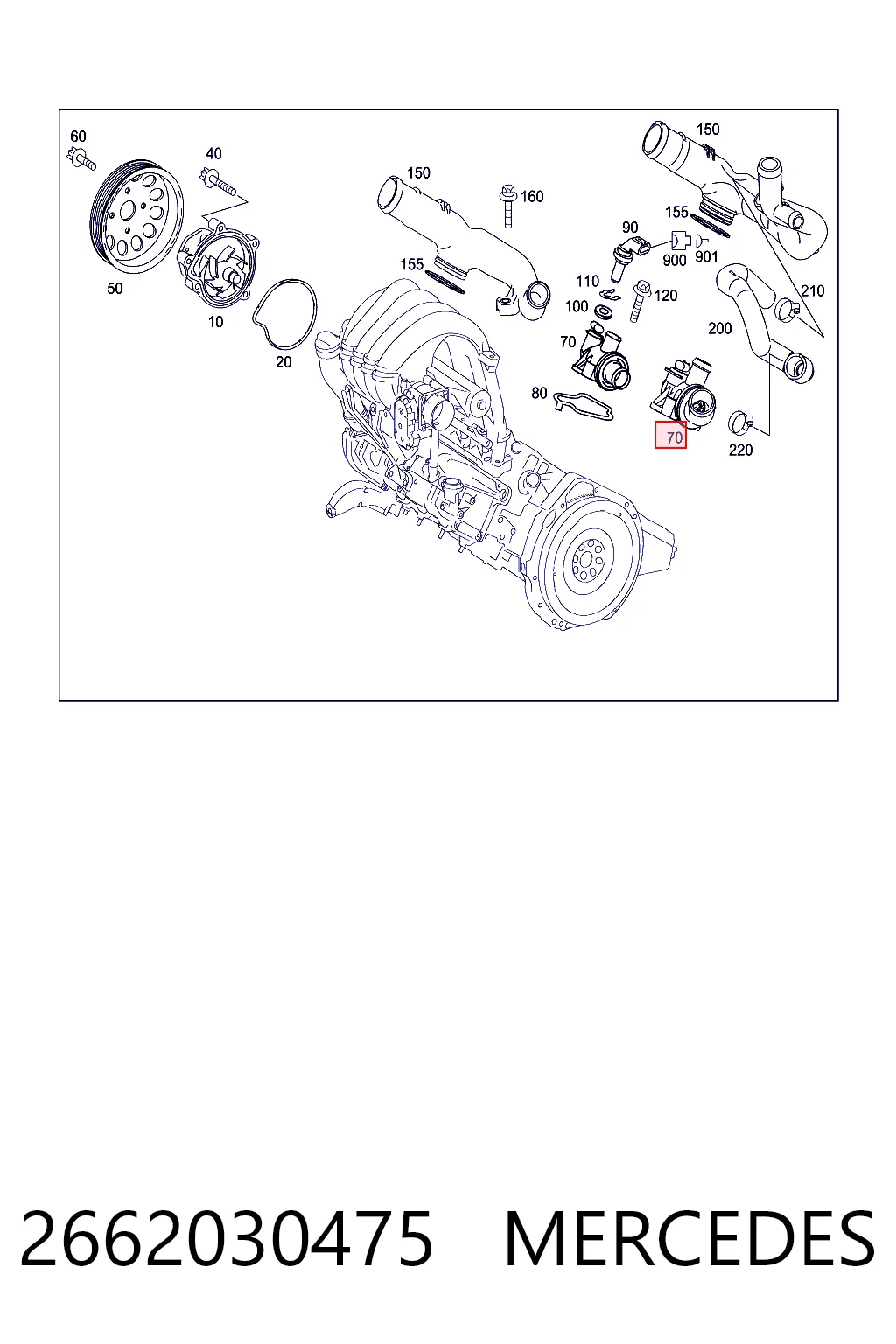 2662030475 Mercedes Авто термостат