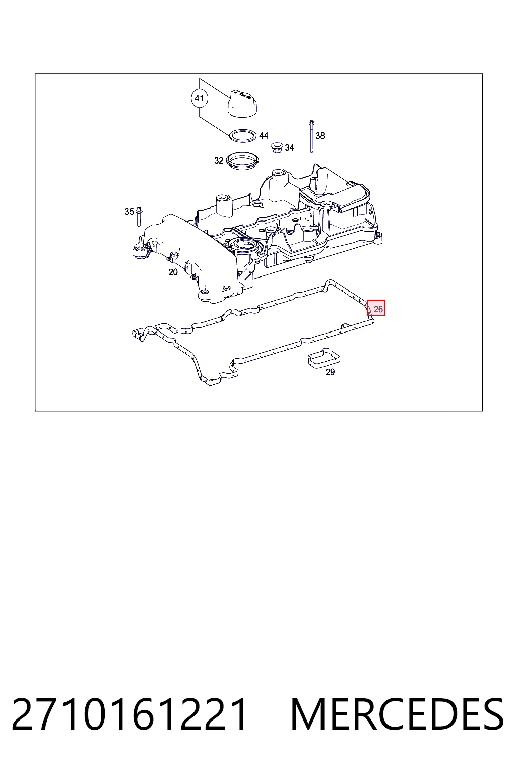 Прокладка крышки двигателя Mercedes E седан (W212) (2009 - 2016) цена, от 24.49 USD