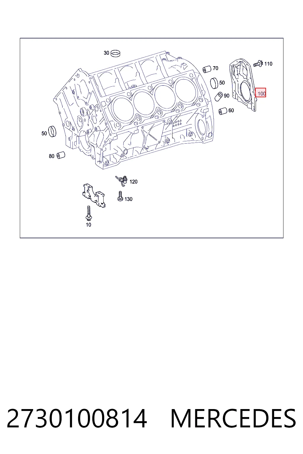 2730100814 Mercedes Сальник коленвала двигателя, задний