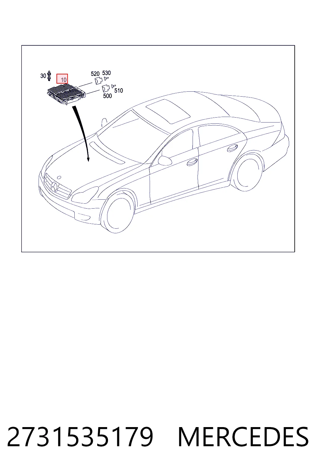 2731535179 Mercedes Мозги двигателя
