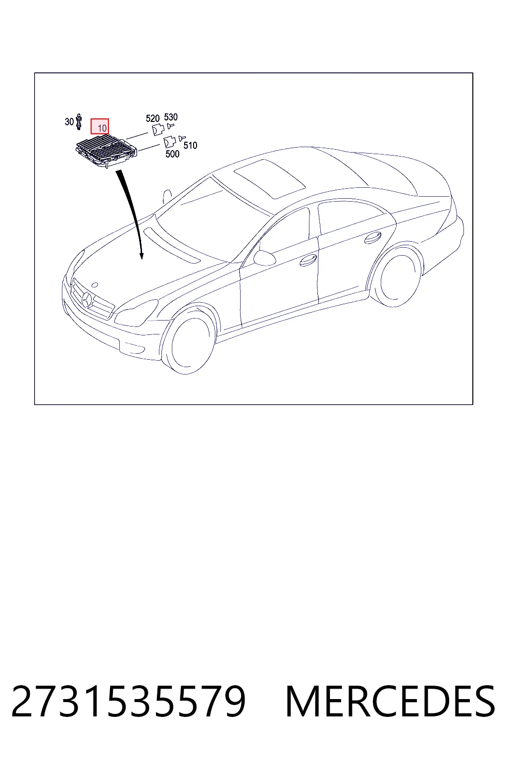2731535579 Mercedes Мозги двигателя