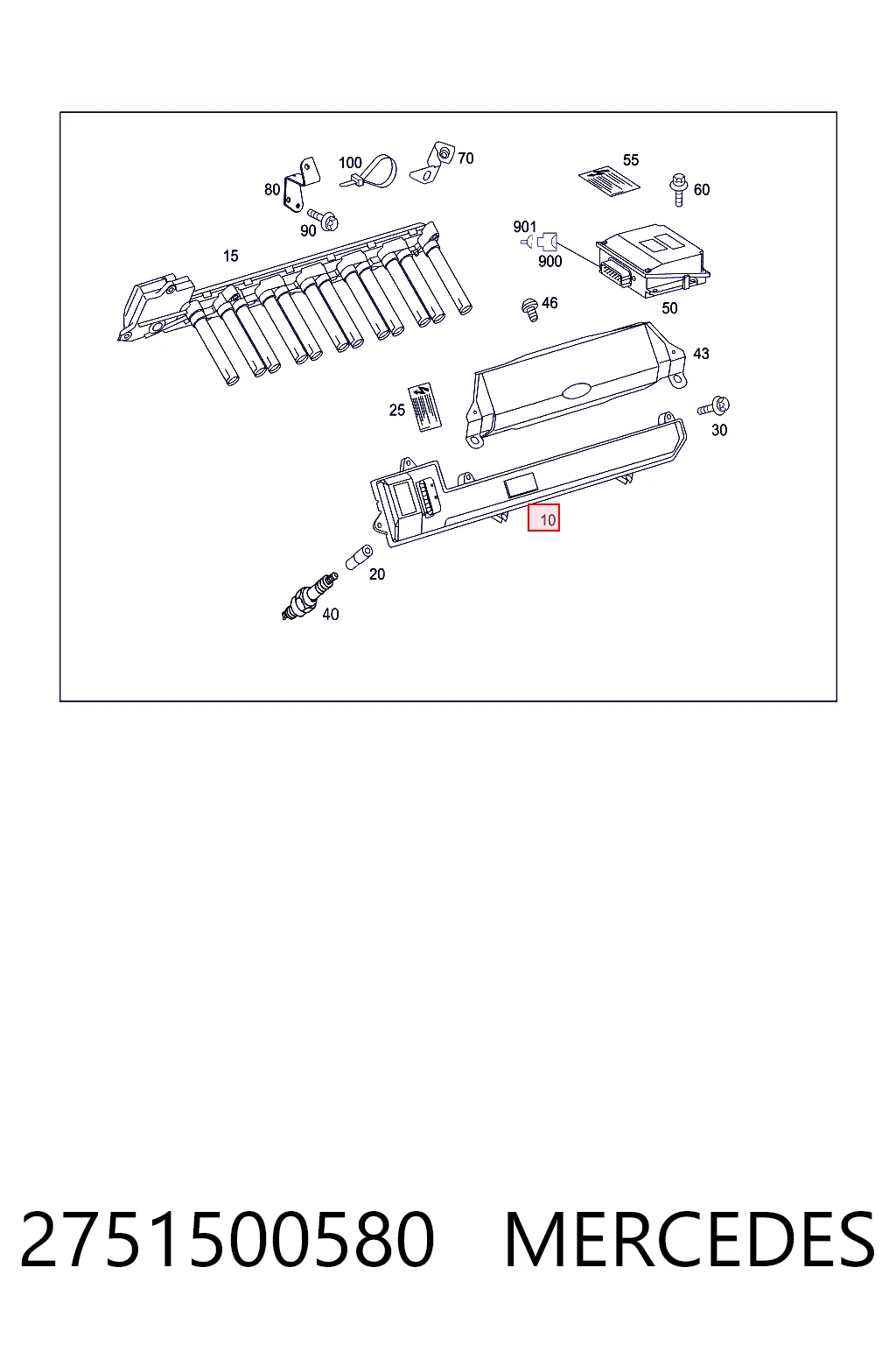 2751500580 Mercedes Катушка зажигания