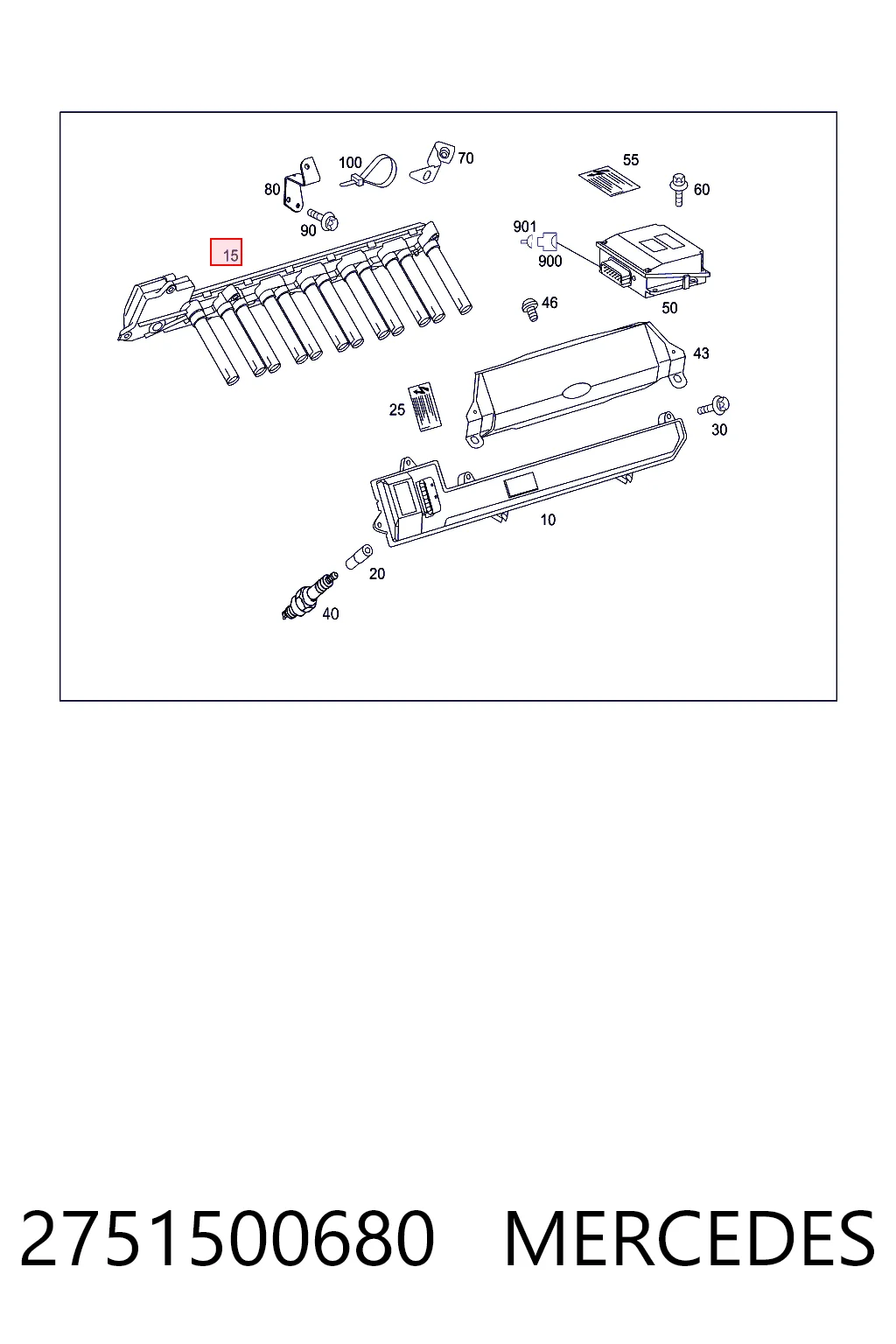 2751500680 Mercedes Катушка зажигания