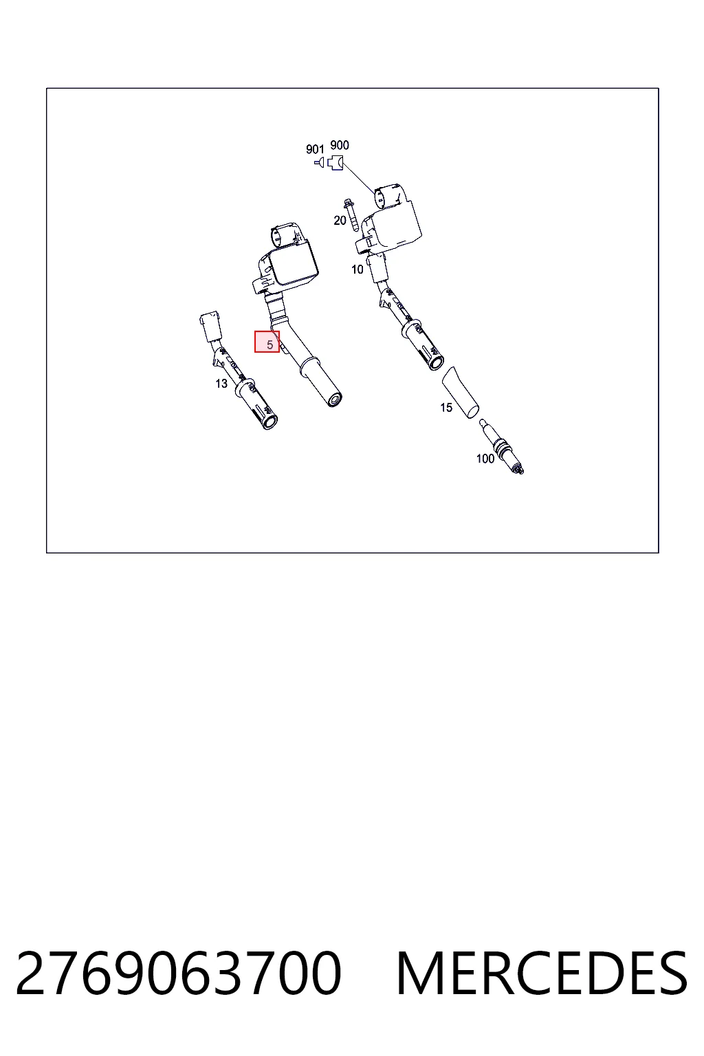 2769063700 Mercedes Катушка зажигания