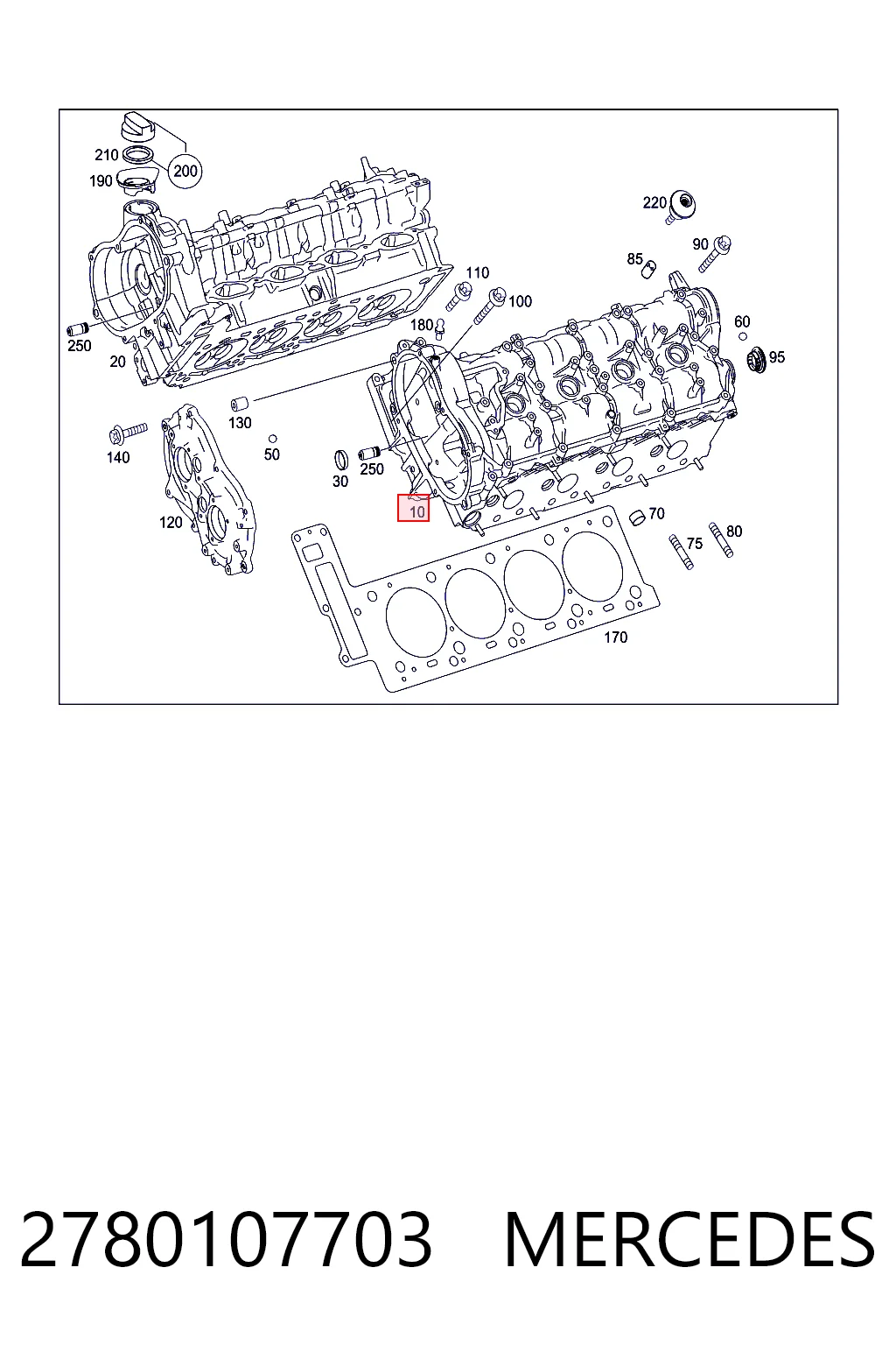 Головка блока цилиндров на Mercedes E  W212