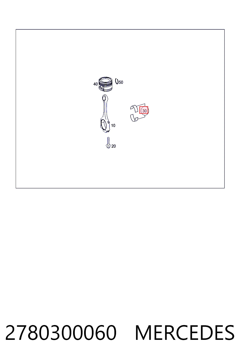 2780300060 Mercedes Комплект подшипников скольжения
