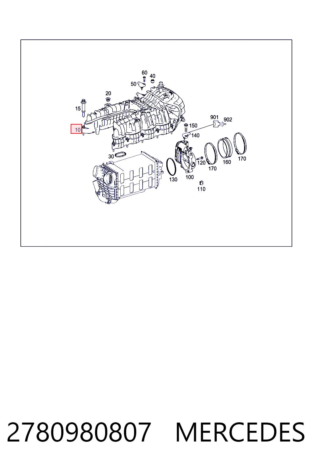 2780980807 Mercedes Коллектор впускной