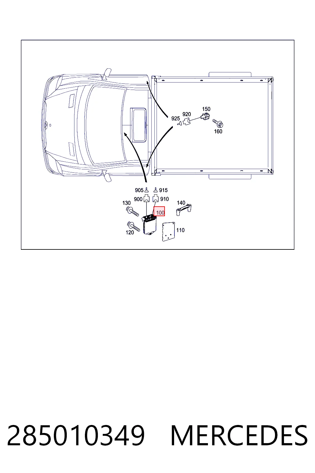 Модуль-процессор управления подушкой безопасности (ЭБУ AIRBAG) Mercedes A0285010054 цена, от 12.67 USD