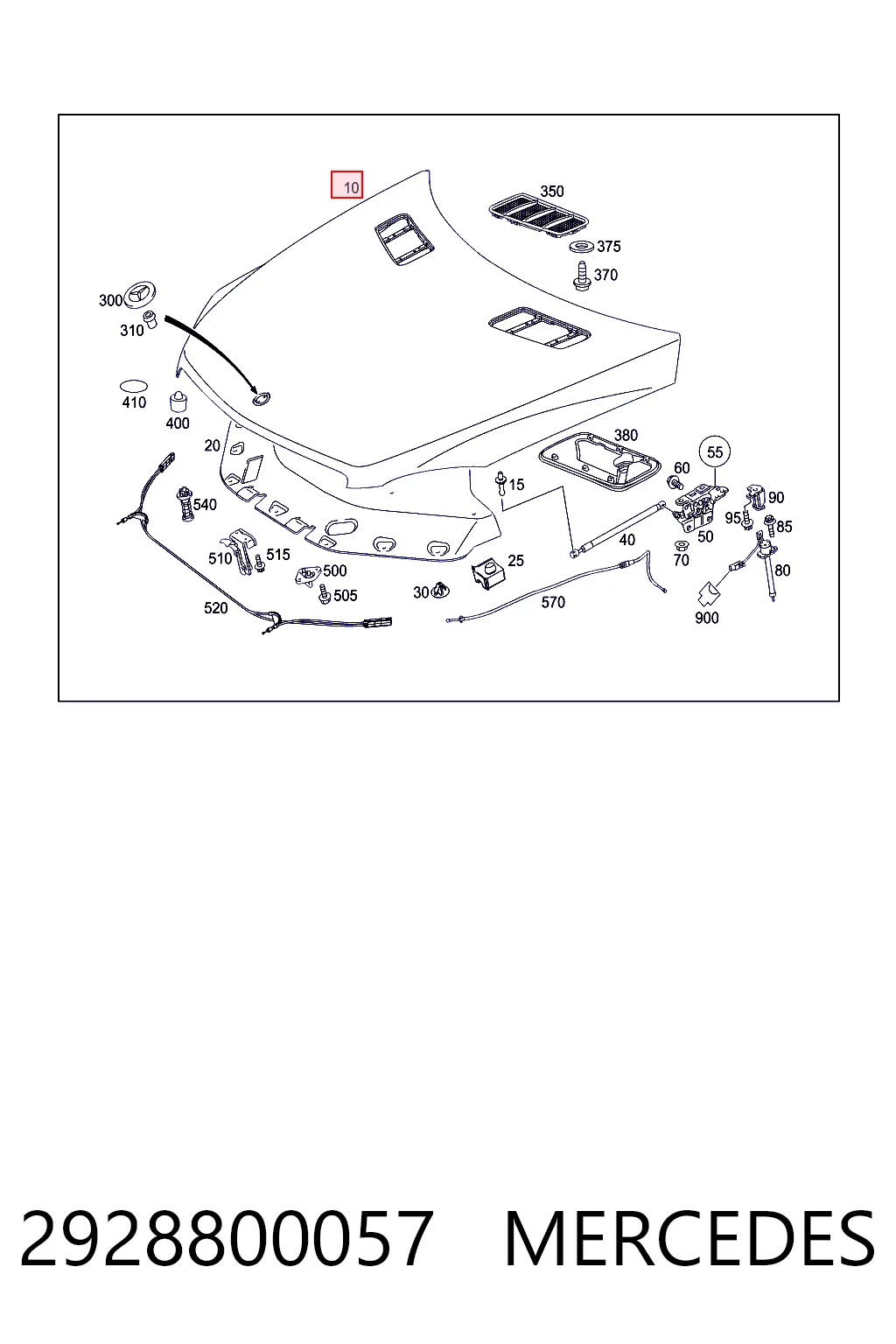 2928800057 Mercedes Капот