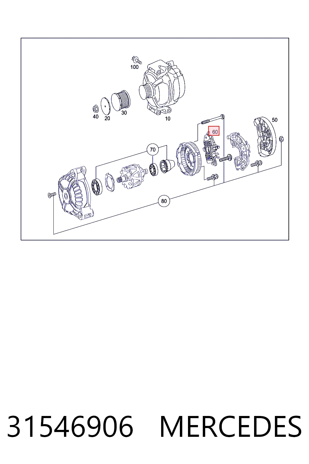 31546906 Mercedes Реле-регулятор напряжения
