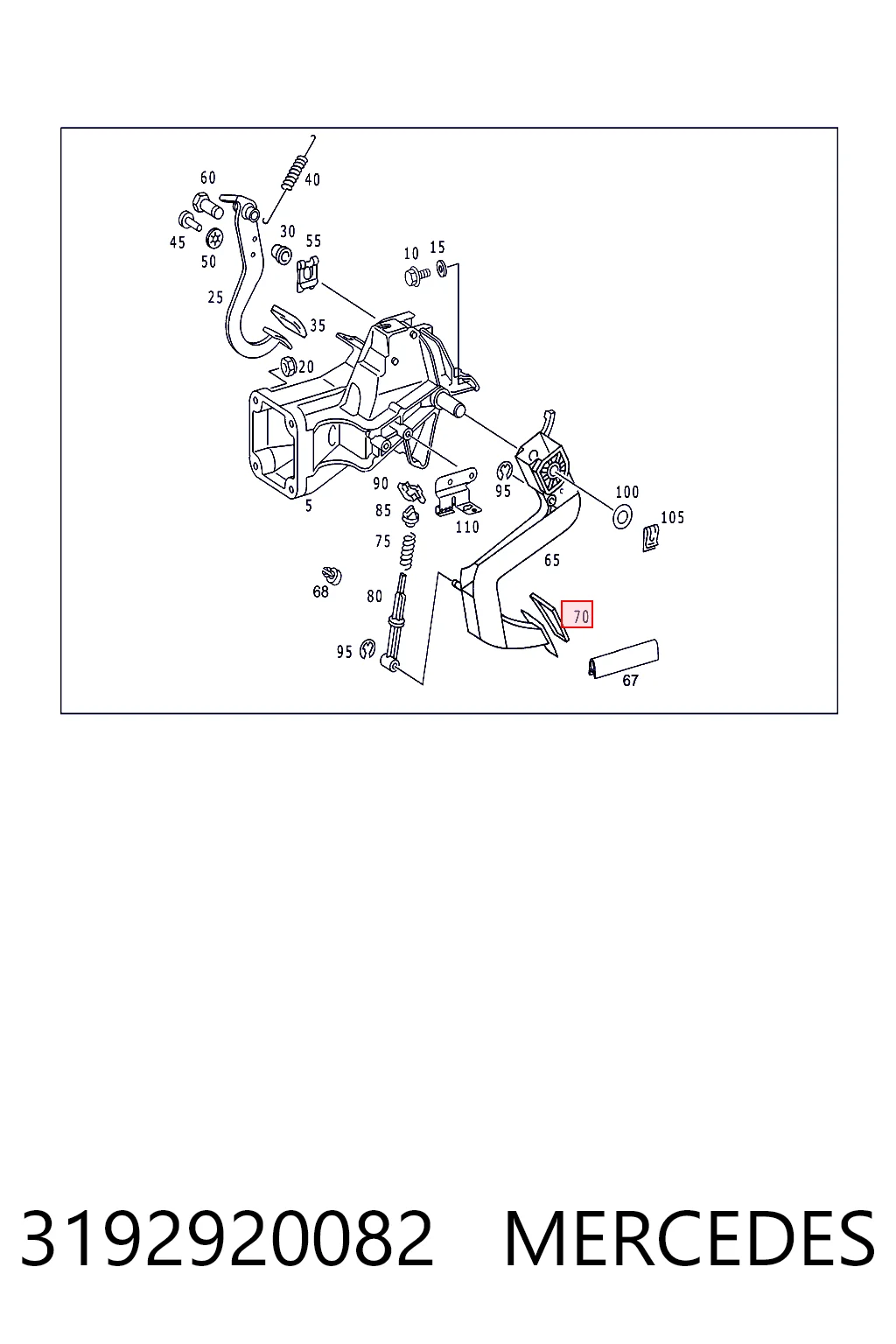 Накладка педали сцепления Chrysler 5117904AA