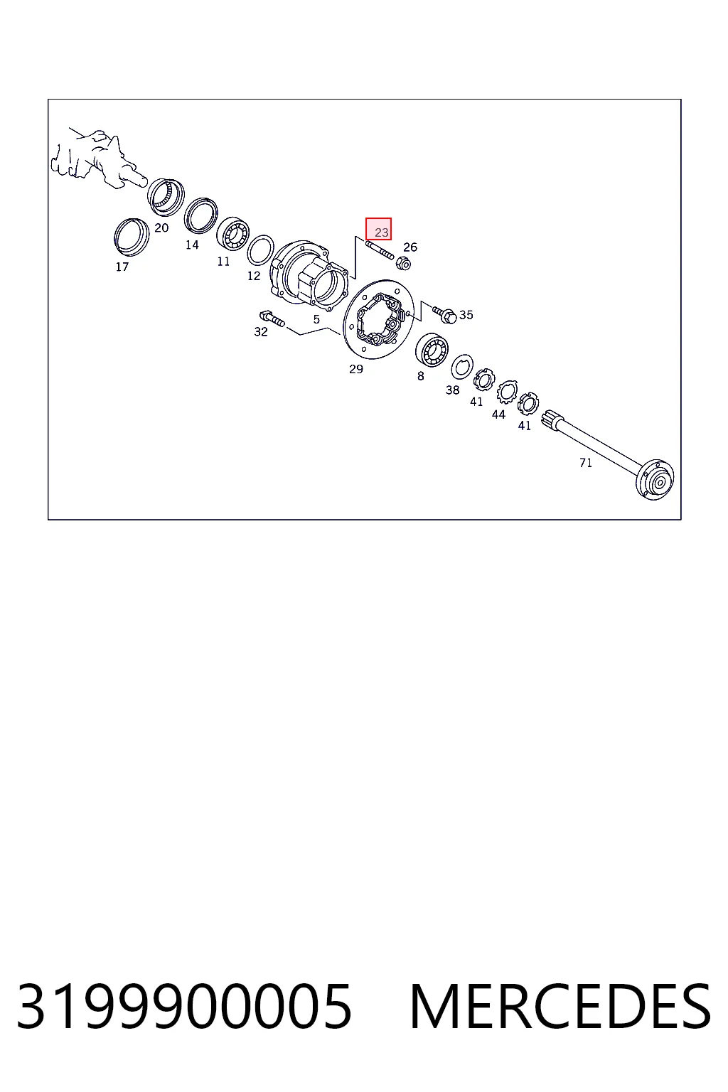 K05134714AA Fiat/Alfa/Lancia Шпилька колесная, задняя