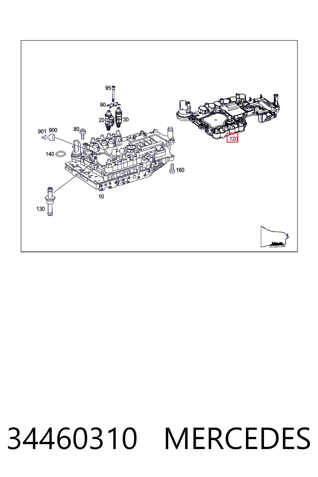 34460310 Mercedes Плата АКПП электронная