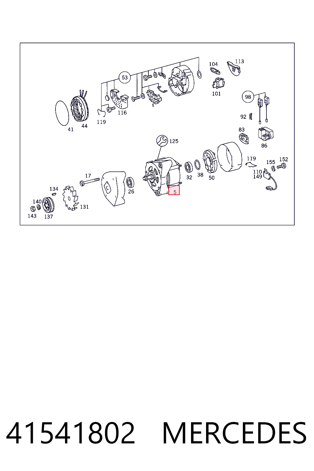 41541802 Mercedes Генератор автомобильный
