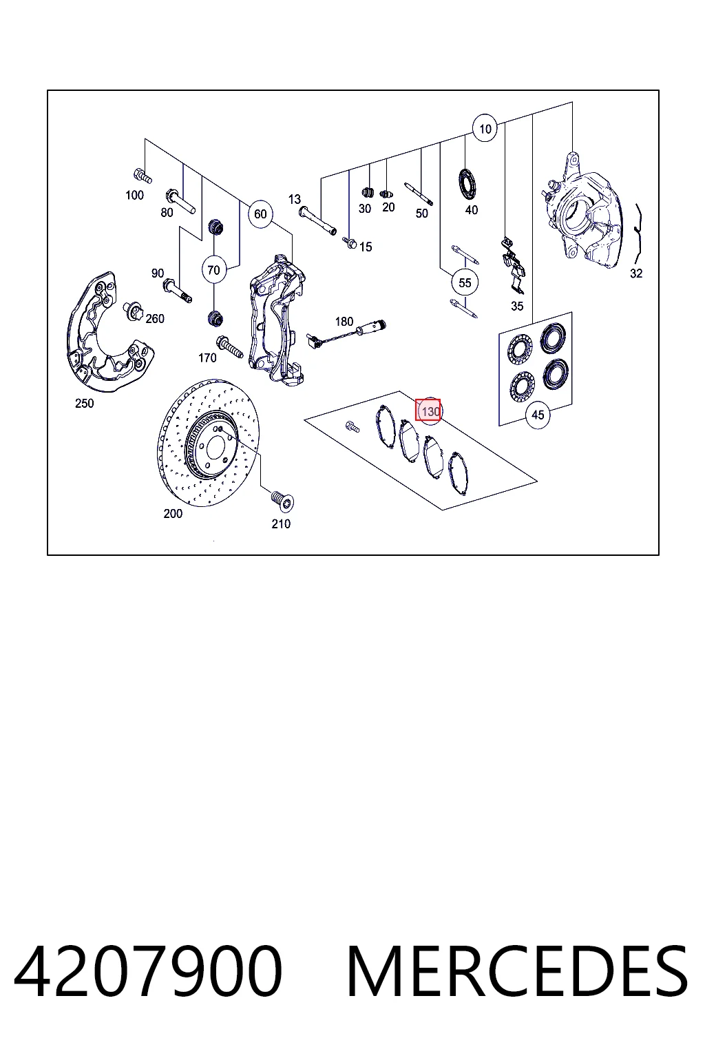 4207900 Mercedes Колодки передние