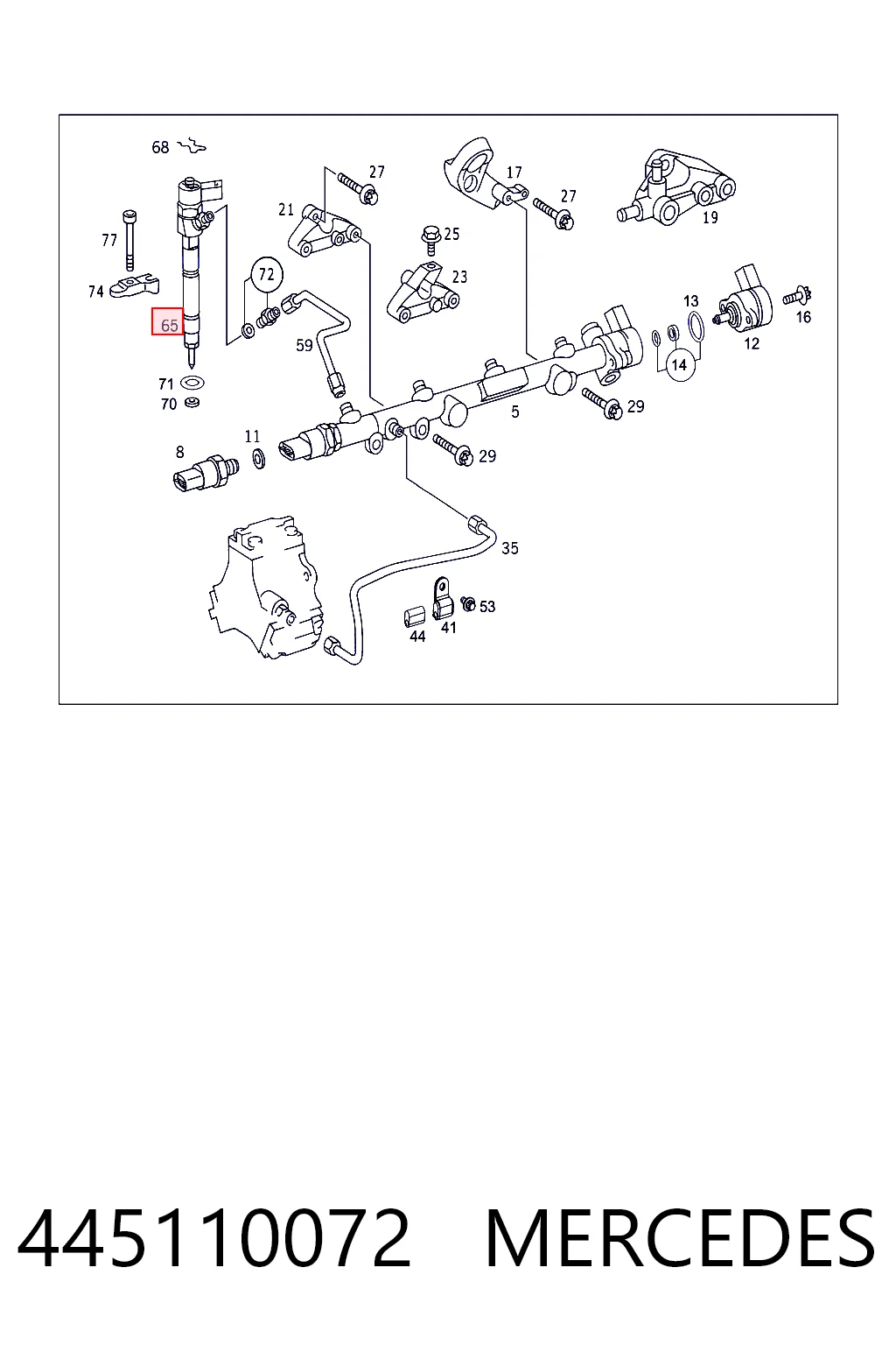 445110072 Mercedes Топливные форсунки