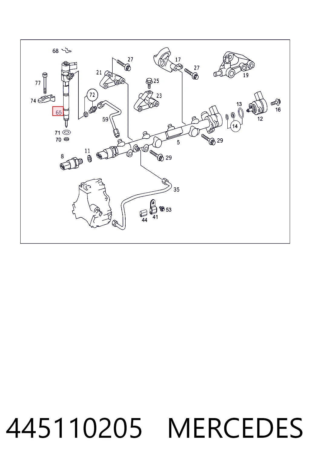 Форсунка инжектора Mercedes C купе (CL203) (2001 - 2007) цена, от 80.42 USD