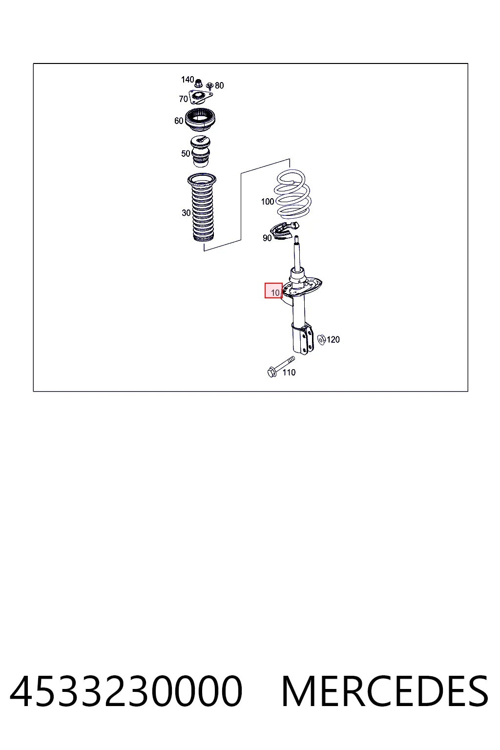 4533230000 Mercedes Стойка передняя