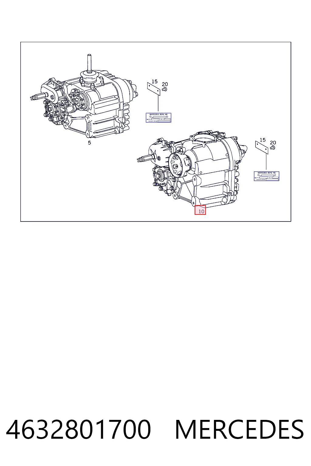 4632801700 Mercedes Раздатка, коробка раздаточная
