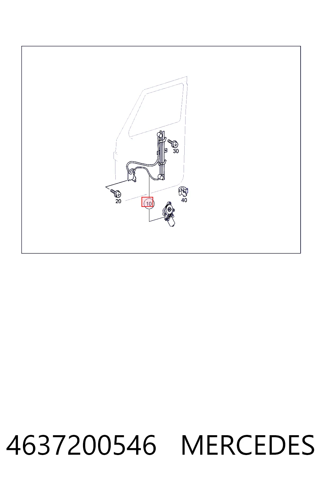 4637200546 Mercedes Механизм стеклоподъемника передней левой двери