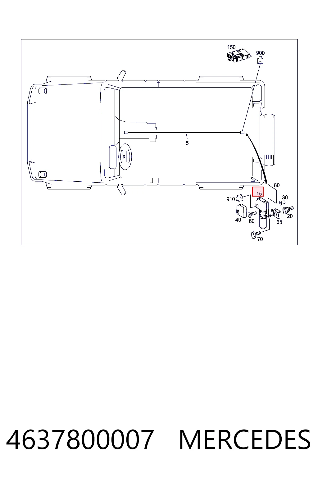 4637800007 Mercedes Мотор привода люка