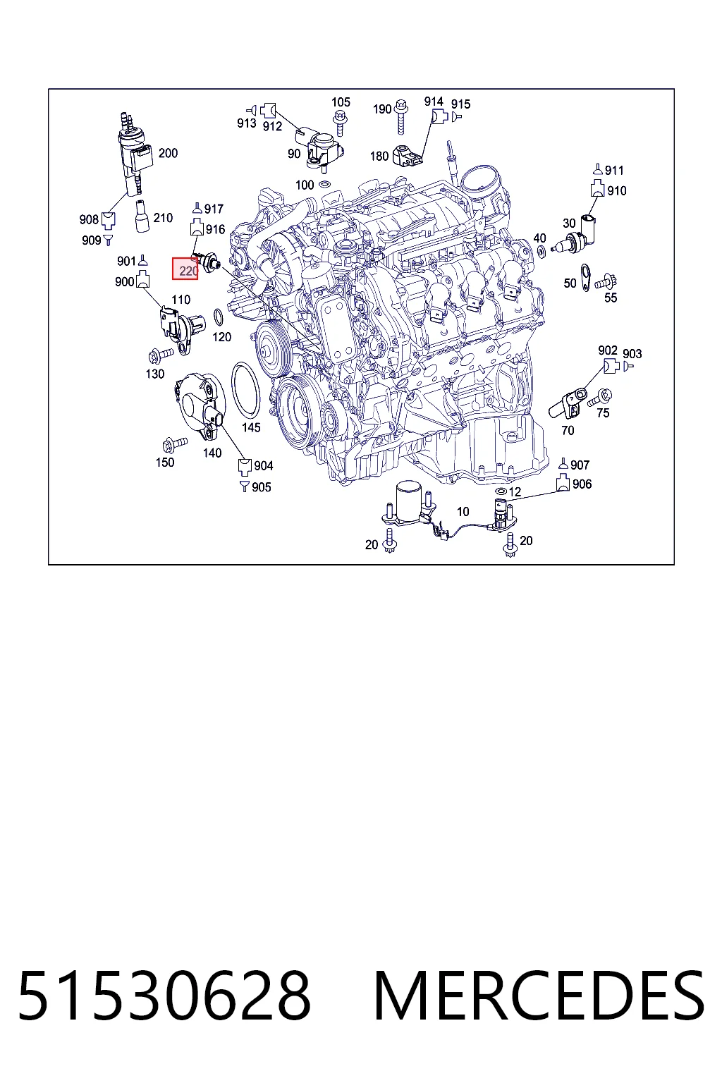 51530628 Mercedes Датчик указателя давления масла