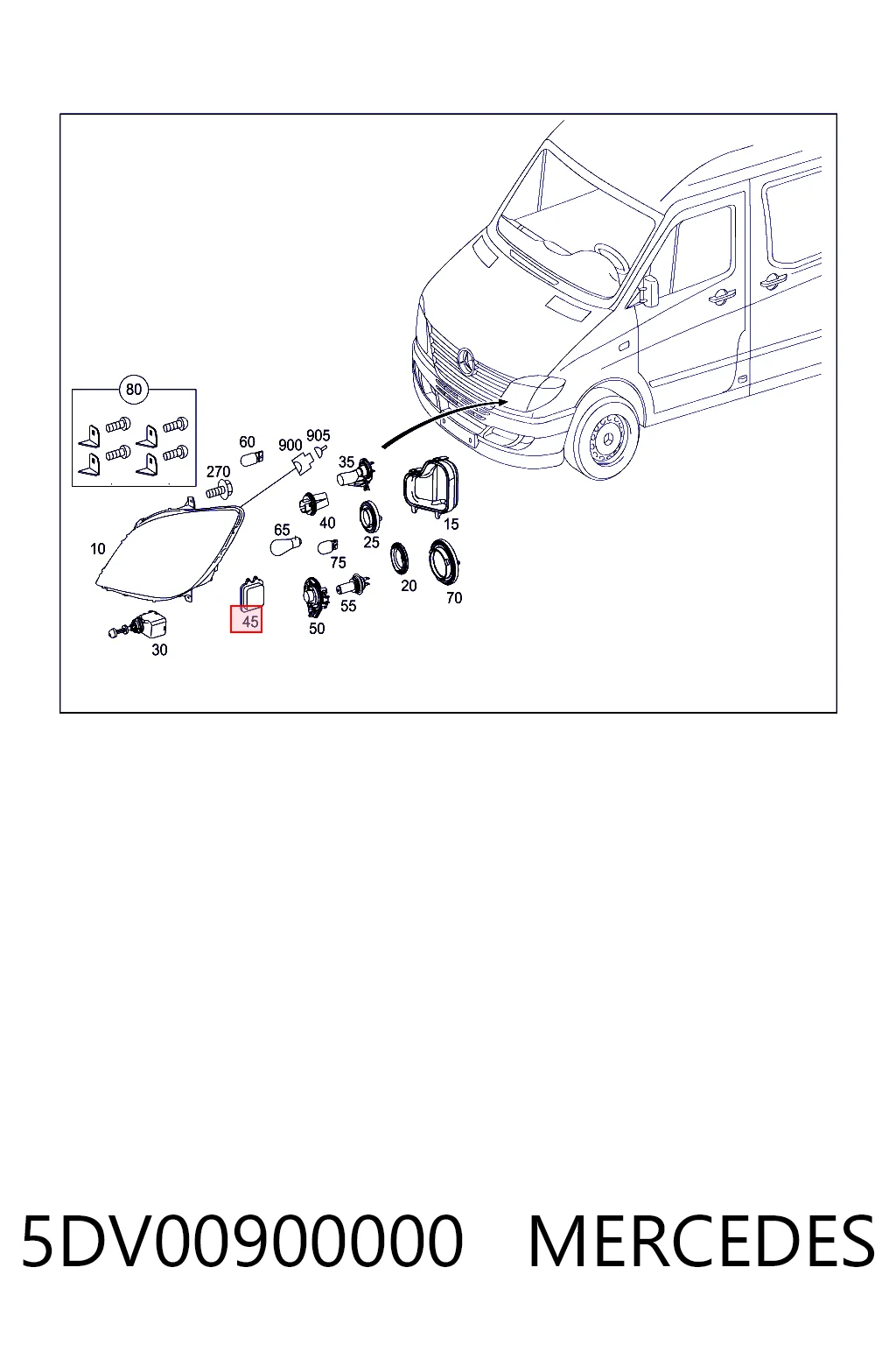 5DV00900000 Mercedes Модуль управления биксеноном