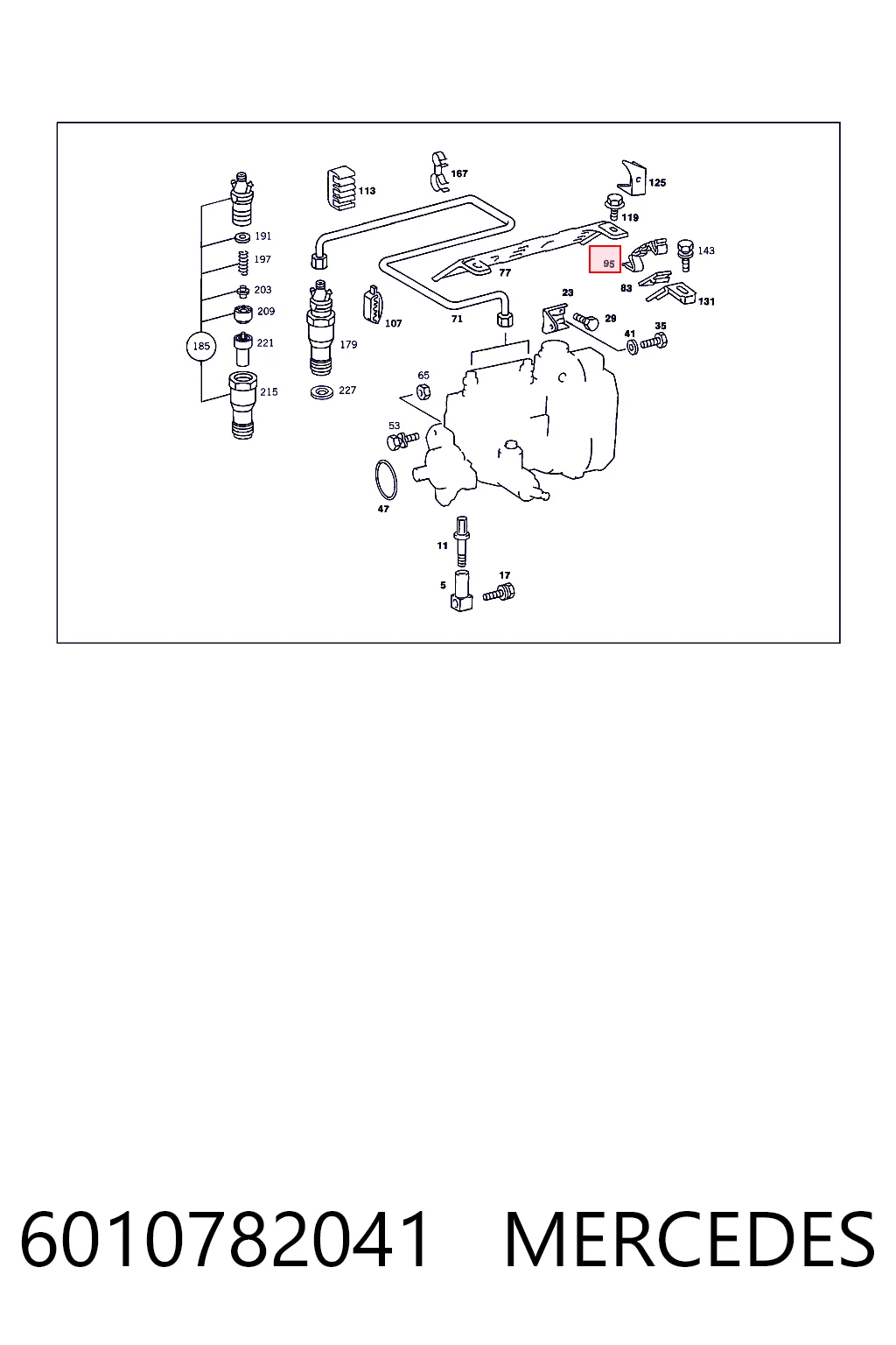 6010782041 Mercedes Кронштейн крепления форсунки