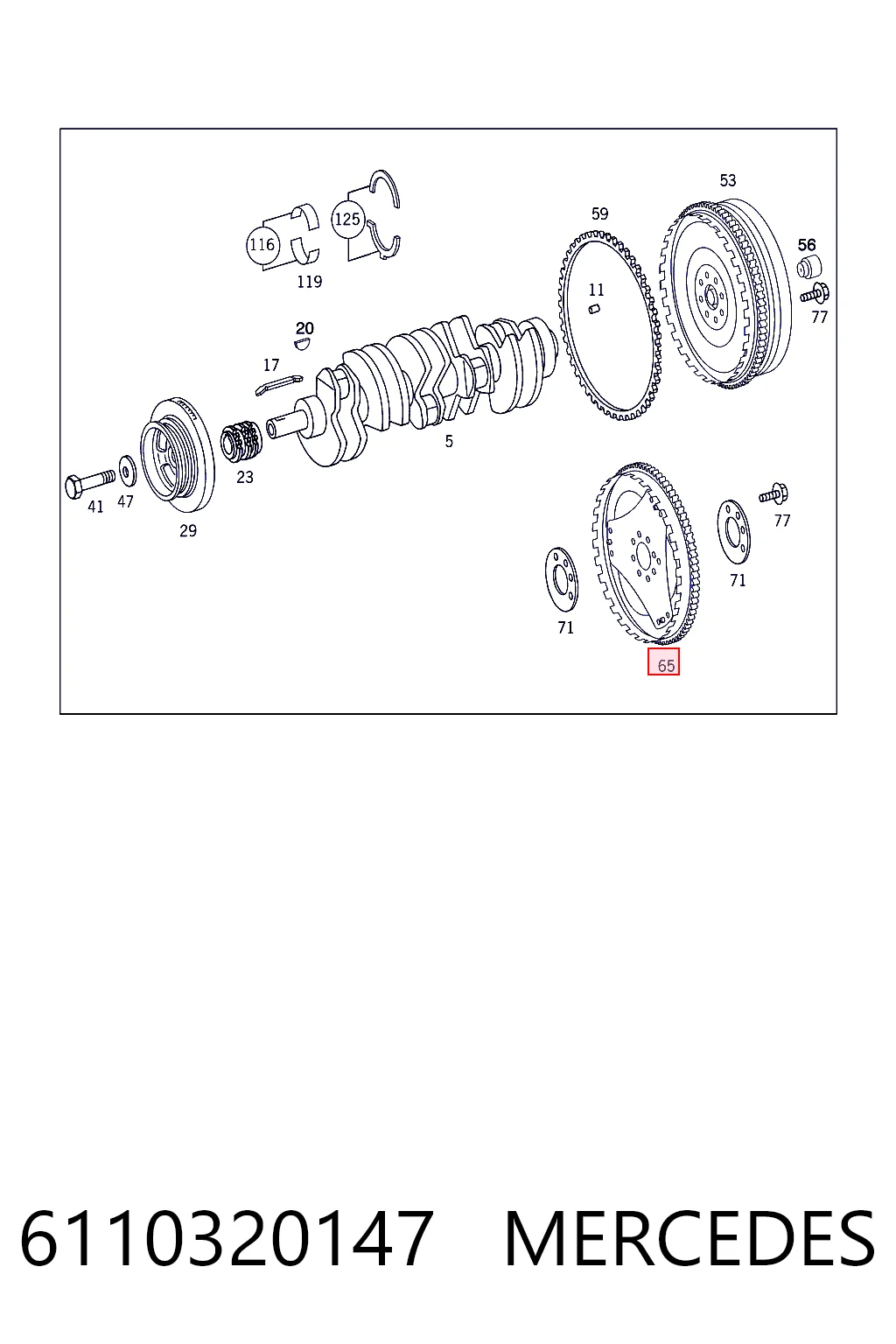 Купить K05080065AA Fiat/Alfa/Lancia Маховик с зубчатым ободом