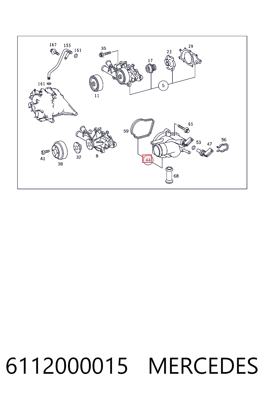 6112000015 Mercedes Авто термостат