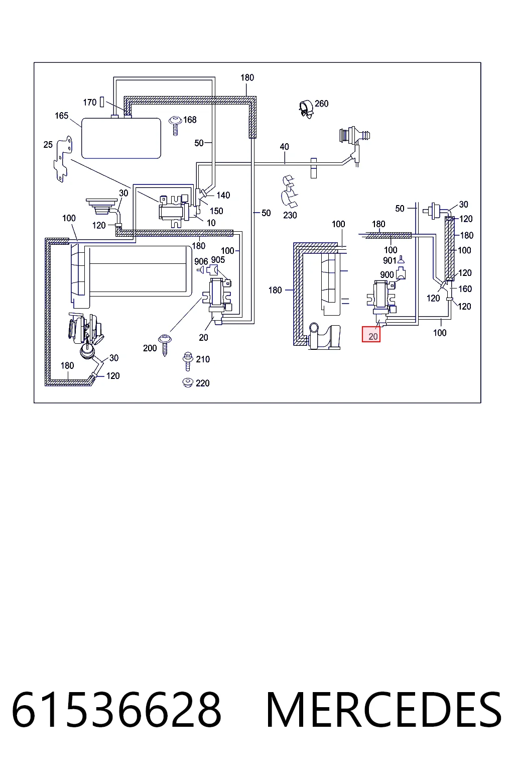 61536628 Mercedes Соленоид давления наддува