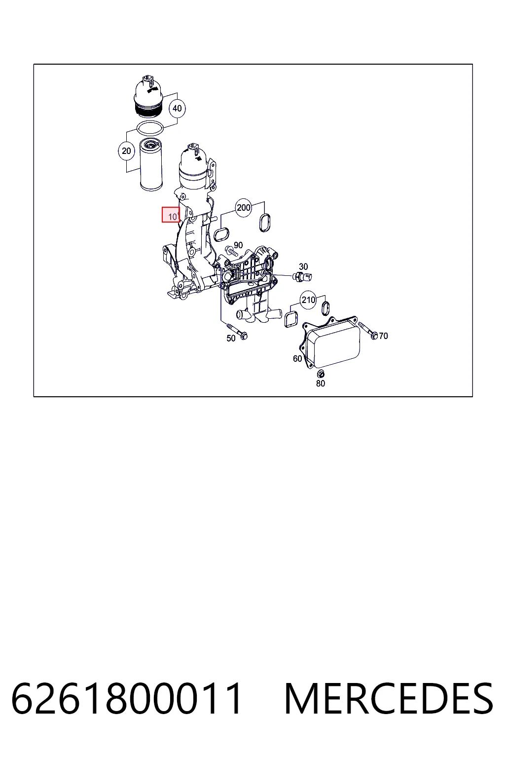 Купить EBY414098A0509 Glossyautoparts Корпус масляного фильтра