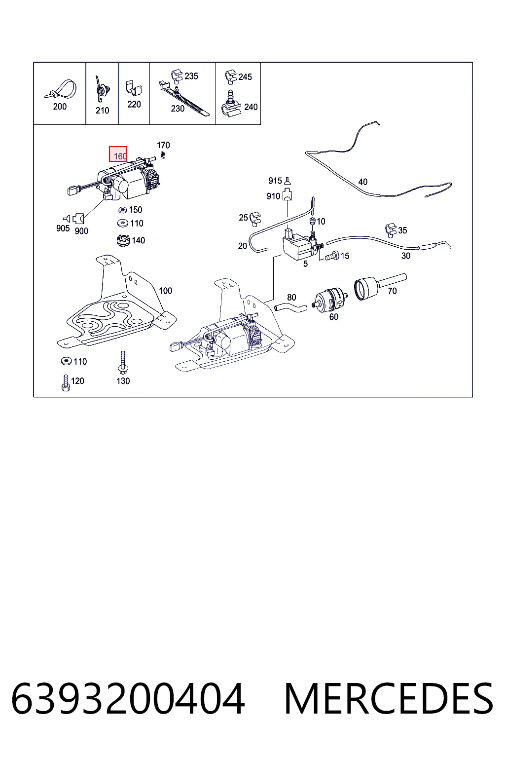 6393200404 Mercedes Компрессор подкачки амортизаторов