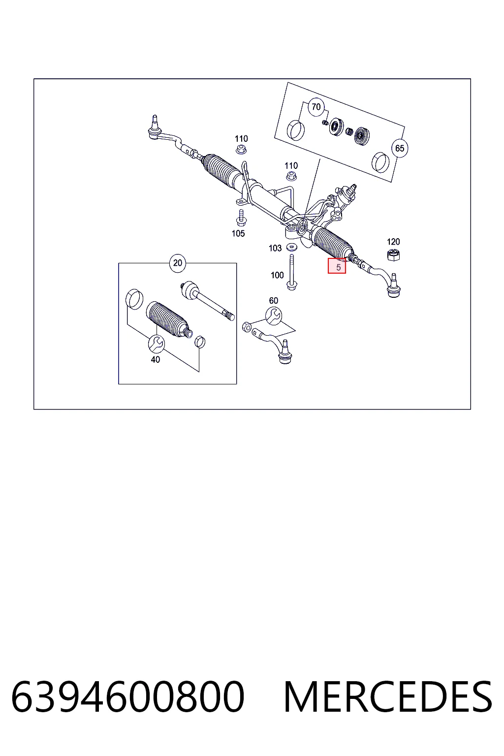 6394600800 Mercedes Управление рулевое в сборе
