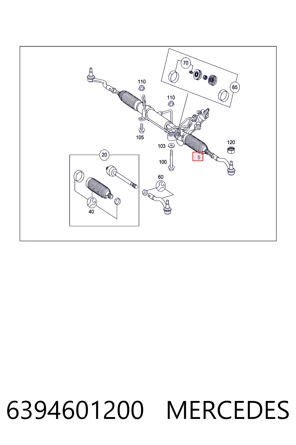 6394601200 Mercedes Управление рулевое в сборе