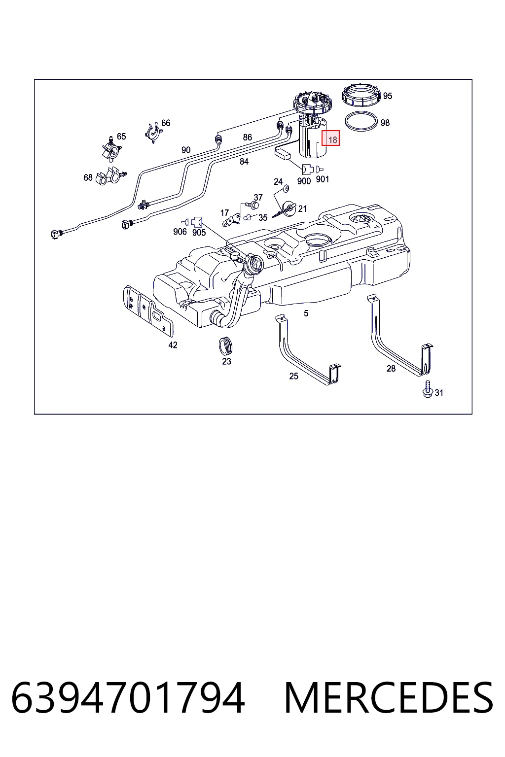 6394701794 Mercedes Электробензонасос