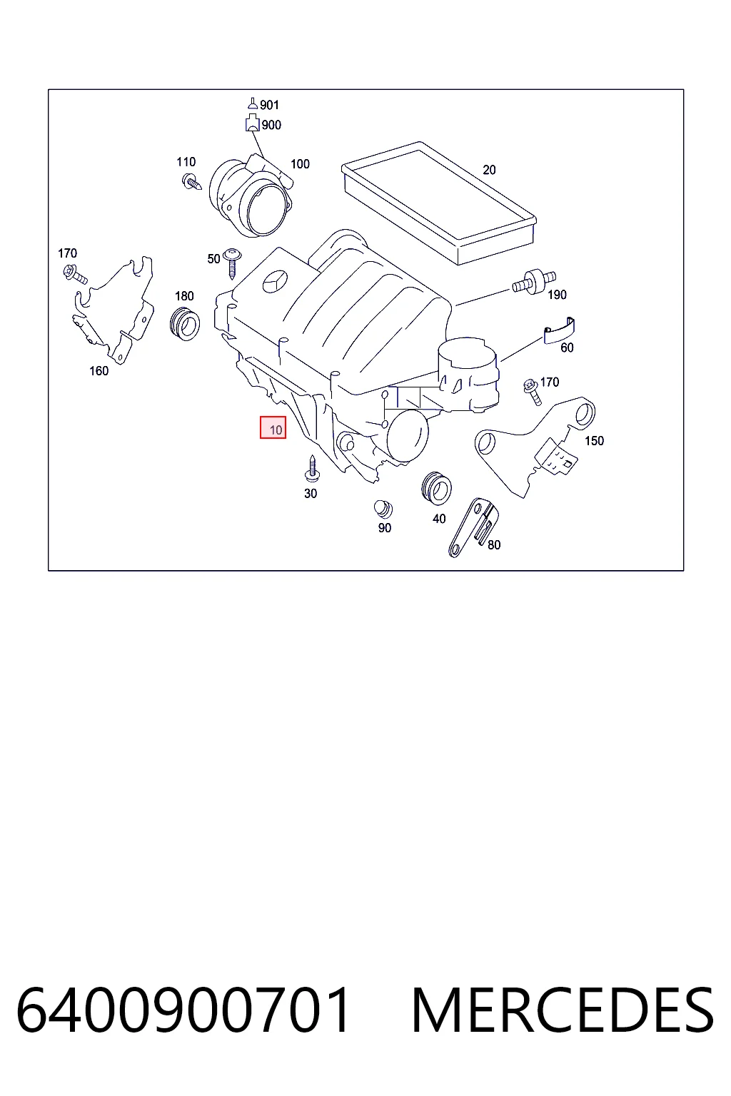 Коробка фильтра на Mercedes B  W245