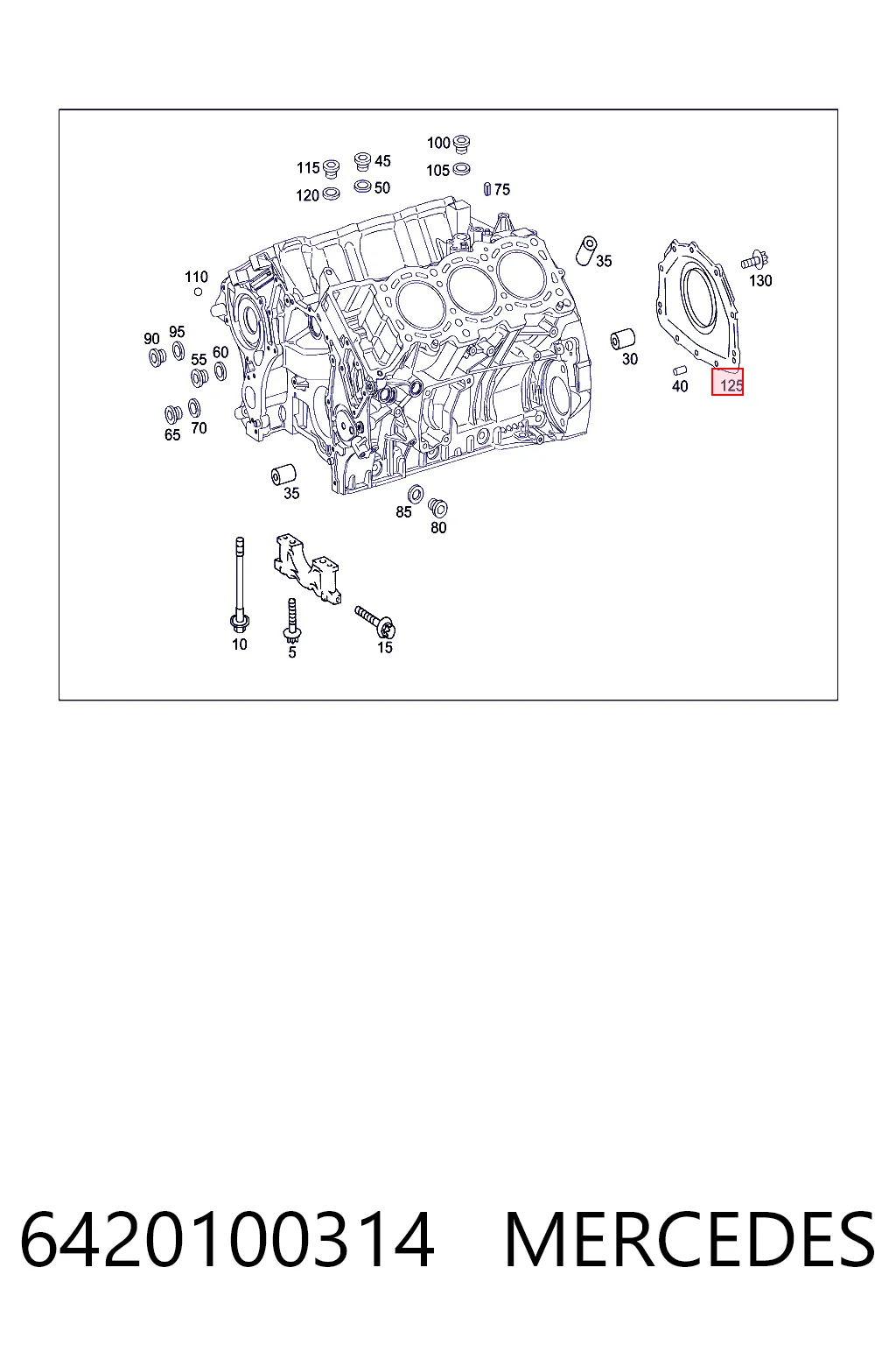 6420100314 Mercedes Сальник коленвала двигателя, задний