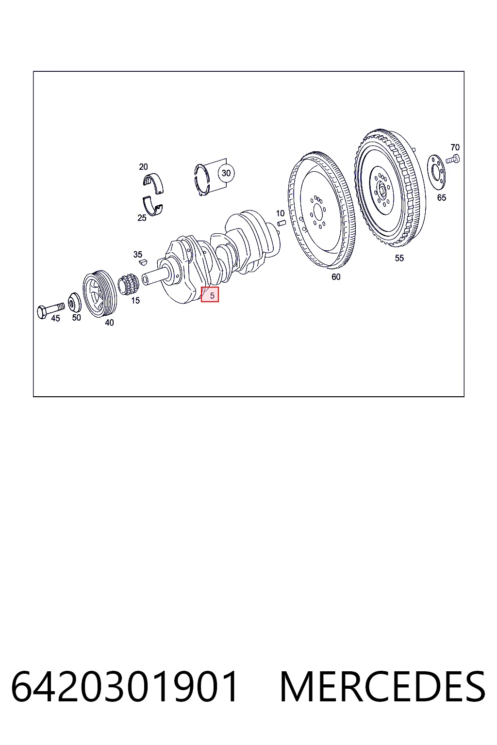 6420301901 Mercedes Коленвал двигателя